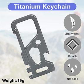 img 3 attached to 🔑 Autuveen Titanium Key Clip: Ultimate Multifunctional Carabiner Keychain with Quick Release, Bottle Opener, Wrenches, and Screwdriver for Men