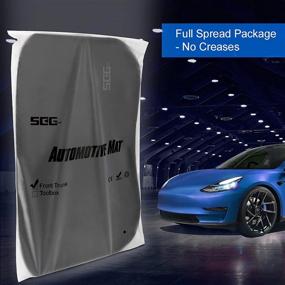 img 1 attached to 🚗 2021 Tesla Model 3 Всепогодный Прочный Коврик для Переднего Багажника от SEG Direct: Герметичный, Без Запаха, Устойчивый к Царапинам Лайнер Грузового Отсека