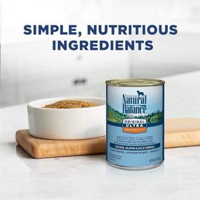 img 1 attached to Natural Balance Original Ultra Chicken, Salmon & Duck Formula Wet Dog Food 13-oz. Can (Pack of 12) - Regular or Reduced-Calorie Options