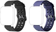 🌈 soft silicone smart watch strap bands replacement for mini kitty id205, id205l, and id205s fitness trackers - adjustable wristbands in multiple colors logo