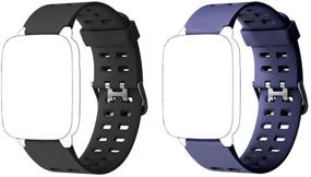 img 4 attached to 🌈 Soft Silicone Smart Watch Strap Bands Replacement for Mini Kitty ID205, ID205L, and ID205S Fitness Trackers - Adjustable Wristbands in Multiple Colors