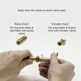 img 3 attached to JACO BikePro Bike Tire Pressure Gauge - 60 PSI (MTB Series) with Presta and Schrader Air Chucks