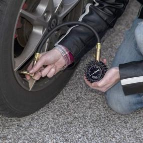 img 1 attached to JACO BikePro Bike Tire Pressure Gauge - 60 PSI (MTB Series) with Presta and Schrader Air Chucks