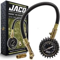 jaco bikepro bike tire pressure gauge - 60 psi (mtb series) with presta and schrader air chucks logo