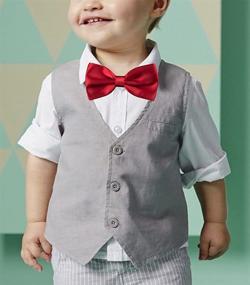 img 2 attached to 👔 Flairs New York Classic Kids Bow Tie and Suspenders Set