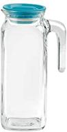 🥤 bormioli rocco glass frigoverre jug - 1 liter, airtight lid, hermetic seal, easy pour spout handle - water, juice, iced coffee & iced tea pitcher logo