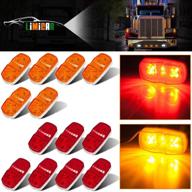 🚛 limicar 13pcs двойные маркерные огни с двумя "целями" - 7 красных и 6 желтых маркерных огней для грузовиков, трейлеров и боковых маркеров. логотип