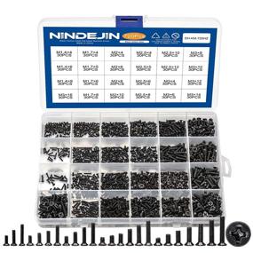 img 4 attached to 🔩 NINDEJIN 720pcs Laptop Notebook Computer Carbon Steel Screws Kit Set - Flat Head Phillips Screw Assortments for SSD Toshiba, DELL, Sony, Samsung
