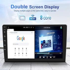 img 3 attached to Advanced Double Din Car Stereo Radio - Android 2GB+32GB, GPS Navigation, Split Screen, 9” Touch Screen, Bluetooth, WiFi, USB, Mirror Link, Backup Camera