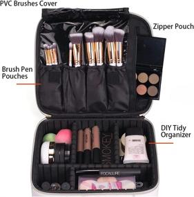 img 1 attached to 💄 Organize Your Makeup in Style: Geometric Cosmetic Organizer with Adjustable Dividers