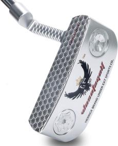 img 2 attached to Men's Right-Handed Golf Club Putter with Black and Red Headcovers, CNC Steel Mallet Design & PU Grip for Professional Performance