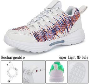 img 2 attached to Hotdingding Charging Flashing Festivals Christmas Men's Shoes for Fashion Sneakers