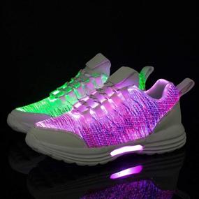 img 1 attached to Hotdingding Charging Flashing Festivals Christmas Men's Shoes for Fashion Sneakers