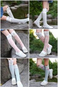 img 2 attached to 🧦 Stay Cozy and Cute with Flanhiri Cartoon Animal Knee High Socks for Toddler Girls