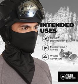 img 2 attached to ❄️ Cold Weather Half Face Balaclava Ski Mask - Ultimate Men's Winter Mouth Cover for Motorcycle Riding, Skiing, Snowboarding, Running