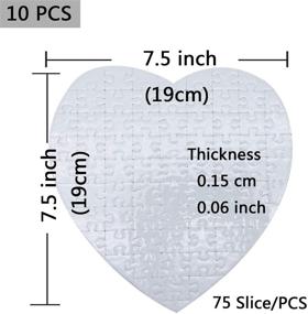 img 3 attached to Wholesale Blank Sublimation Heart-Shaped Jigsaw Puzzle Set - 10 Sets | DIY Heat Press Transfer Crafts | Thermal Transfer Pearl Puzzle | 75 Pieces | Thermal Transfer Blank Puzzle