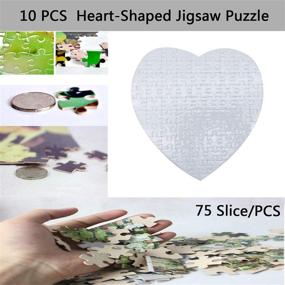 img 2 attached to Wholesale Blank Sublimation Heart-Shaped Jigsaw Puzzle Set - 10 Sets | DIY Heat Press Transfer Crafts | Thermal Transfer Pearl Puzzle | 75 Pieces | Thermal Transfer Blank Puzzle