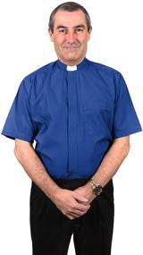 img 4 attached to Mens Clergy Shirt Collar Sleeve Men's Clothing for Shirts