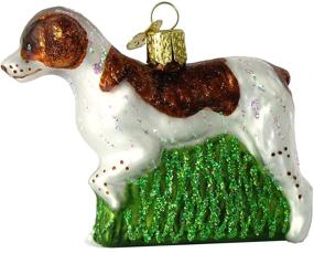 img 3 attached to 🎄 Brittany Spaniel Glass Blown Christmas Tree Ornaments by Old World Christmas