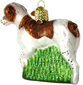 img 2 attached to 🎄 Brittany Spaniel Glass Blown Christmas Tree Ornaments by Old World Christmas