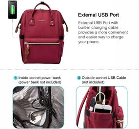 img 1 attached to 🎒 LOVEVOOK Fashion Daypack Backpack with Charging Option for Women - Handbags & Wallets Included
