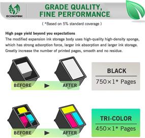 img 1 attached to Economink Remanufactured Ink Cartridge Replacement for HP 67 67XL 67 XL - Black Color Combo Pack for DeskJet 2700 2725 2755e 2752 2755 Plus 4100 4152 Envy 6000 6055e 6455e 6452e Pro 6400 6452 Printer