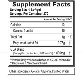 img 3 attached to 🏋️ Evlution Nutrition CLA 1000 Metabolism Support & Weight Loss Supplement - Conjugated Linoleic Acid (270 Servings)
