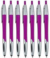 🖊️ violet stylus pen with ball point for ipad mini, ipad 2/3, new ipad, iphone 5 4s 4 3gs, ipod touch, motorola xoom, xyboard, droid, samsung galaxy s iv/s4, galaxy s iii/s3 (12 pack) logo