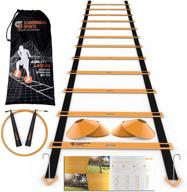 optimized speed training set - agility ladder, jump rope, sport cones and exercise folder - enhanced training tool set for superior footwork and improved movement skills by scandinavian sports логотип