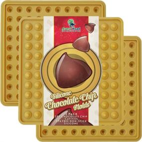 img 4 attached to 🍫 LFGB Professional Grade Silicone Chocolate Chip Mold - Create Non Dairy & Sugar Organic Chocolate Chips with this 3 Pack Mold Set