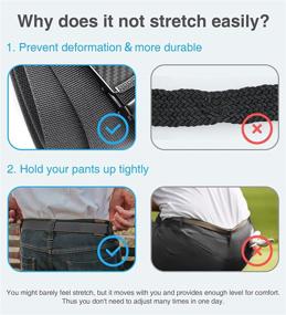 img 2 attached to 👖 CHAOREN Stretch Elastic Adjustable Fit: The Perfect Belt for Sliding Men's Accessories