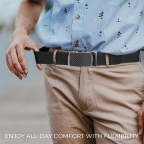 img 3 attached to 👖 CHAOREN Stretch Elastic Adjustable Fit: The Perfect Belt for Sliding Men's Accessories