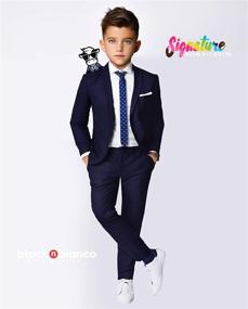 img 3 attached to Black Bianco Signature Full Ensemble 👔 Boys' Clothing in Suits & Sport Coats