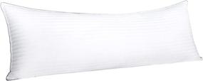 img 4 attached to FLXXIE Body Cotton Down Alternative Bed Pillow | Soft and Comfortable Sleeping Pillow | 20x54 inches