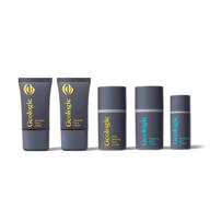 geologie men's travel skincare set: simple & powerful ingredients for effective results - anti-aging, acne-fighting, cleansing, hydrating - 30 day routine with face wash, morning cream, night cream & eye cream logo