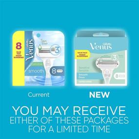 img 3 attached to 🪒 8 Count Gillette Venus Extra Smooth Sensitive Women's Razor Blade Refills, Specially Crafted for Women with Sensitive Skin