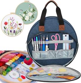 img 4 attached to 🧵 Versatile and Spacious Louise Maelys Embroidery Project Bag – Ideal for Embroidery Enthusiasts