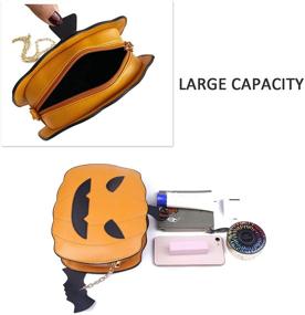 img 1 attached to 🎃 Stylish Halloween Pumpkin Crossbody Shoulder Handbag for Women - Handbags, Wallets & Totes!