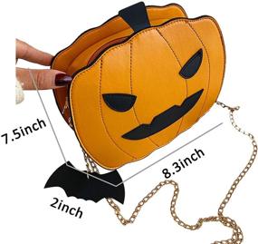 img 2 attached to 🎃 Stylish Halloween Pumpkin Crossbody Shoulder Handbag for Women - Handbags, Wallets & Totes!