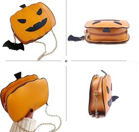 img 3 attached to 🎃 Stylish Halloween Pumpkin Crossbody Shoulder Handbag for Women - Handbags, Wallets & Totes!