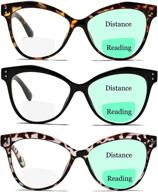 😺 blue light blocking cat eye bifocal magnifying computer reading glasses for women men - coasion logo