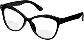 img 1 attached to 😺 Blue Light Blocking Cat Eye Bifocal Magnifying Computer Reading Glasses for Women Men - COASION