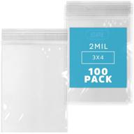 🔒 clear plastic ziplock bags with reusable seal logo