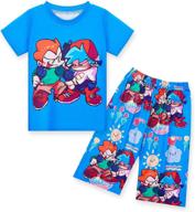 👕 kids friday night boys shorts set with short sleeve shirts (5-8 years) logo