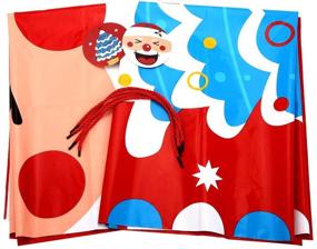 img 2 attached to 🎁 VEYLIN 4 шт. Большие пластиковые сумки на Рождество: идеальные рождественские сумки с ярлыками для упаковки подарков