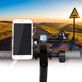 img 3 attached to 🚲 Bike Handlebar Extender, Aluminum Alloy Bicycle Extension Bar Double Clamp Holder Bracket Accessories for Flashlight Speedometer Compatible with XIAOMI M365, Ninebot ES1 ES2, and Mountain Bicycles