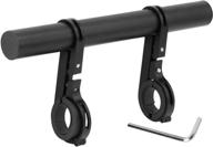 🚲 bike handlebar extender, aluminum alloy bicycle extension bar double clamp holder bracket accessories for flashlight speedometer compatible with xiaomi m365, ninebot es1 es2, and mountain bicycles logo