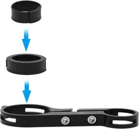 img 1 attached to 🚲 Bike Handlebar Extender, Aluminum Alloy Bicycle Extension Bar Double Clamp Holder Bracket Accessories for Flashlight Speedometer Compatible with XIAOMI M365, Ninebot ES1 ES2, and Mountain Bicycles