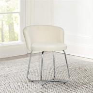 🪑 white hillsdale marisol scoop back metal vanity stool логотип