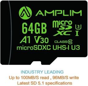 img 3 attached to 📸 Amplim 64GB Micro SD Card with High Speed, Memory Plus Adapter, MicroSDXC SDXC U3 Class 10 V30 UHS-I TF for Nintendo Switch, GoPro Hero, Surface, Galaxy Phone, Security Camera, and Tablet